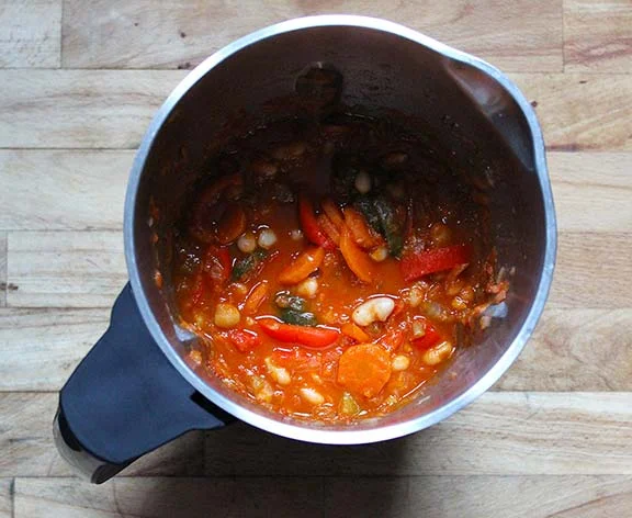 Vegetable stew cooking