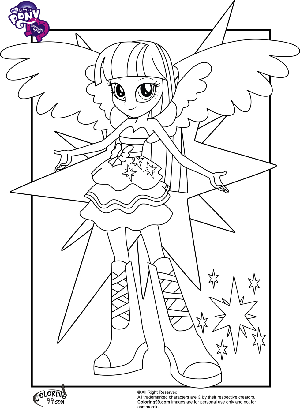 mlp twilight sparkle equestria girls coloring pages