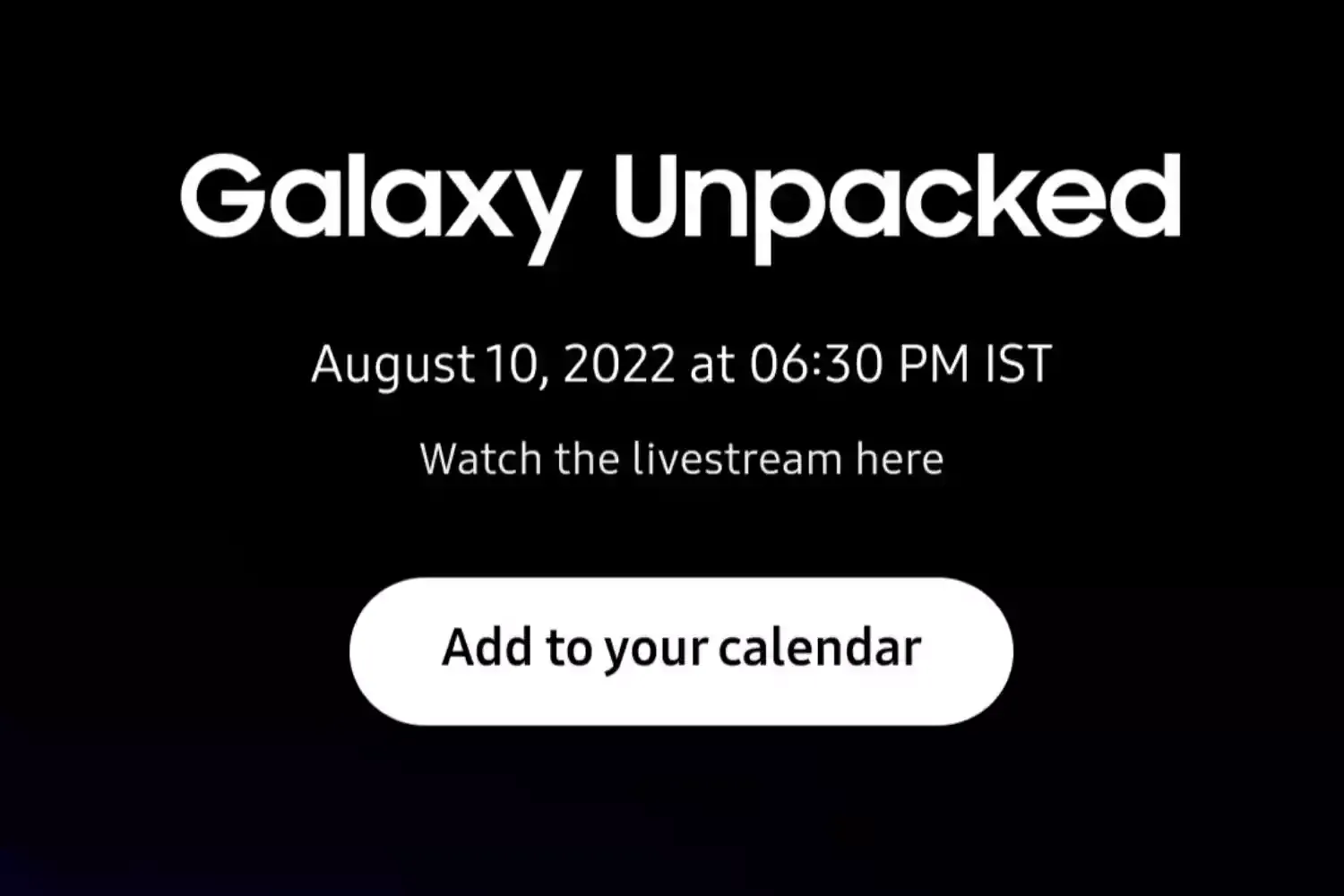 Samsung announces Unpacked 2022 event for August 10
