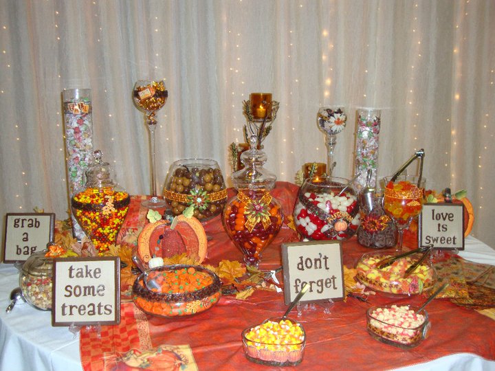 A gorgeous FALL candy buffet