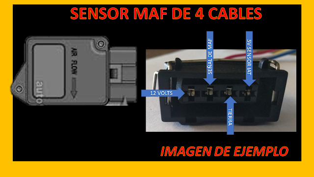 SENSOR MAF DE 4 CABLES DIAGRAMA ELECTRICO