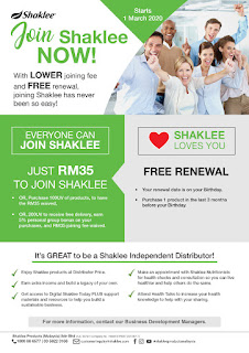 Cara Daftar Ahli Shaklee Online Secara Percuma Seumur Hidup