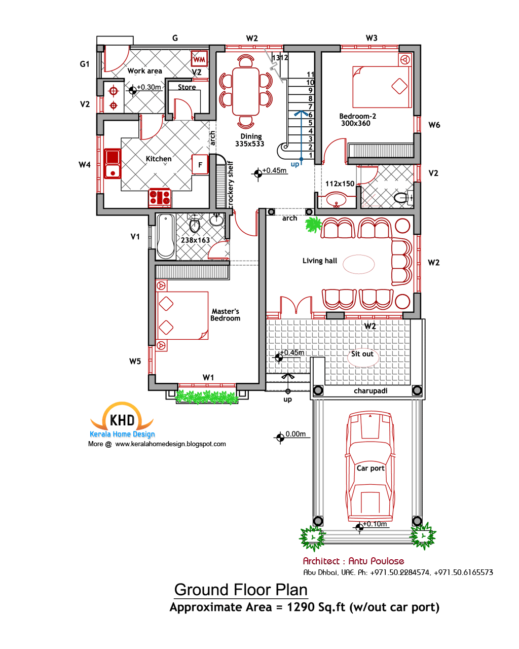 Beautiful Home Design House  plan and elevation 2000 Sq  Ft 