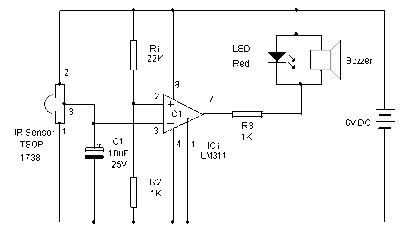 IR Beam breaker circuit