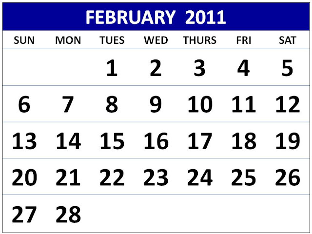 2011 calendar printable february. 2011 calendar printable