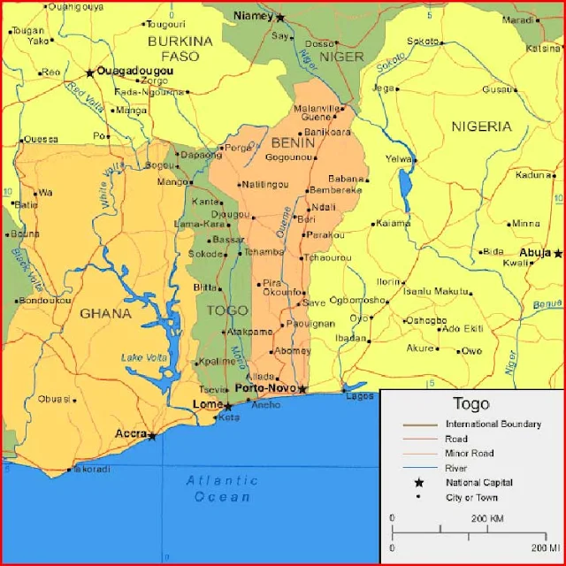 Gambar Peta Togo