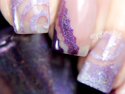 40 Great Nail Art Ideas: Three Shades of Purple + Negative Space