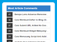 Memasang Most Article Comments Widget Untuk Blogger