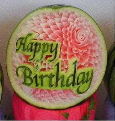 Watermelon carving art - seen at unik4u.blogspot.com