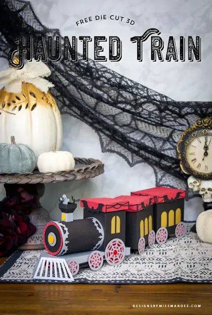 3D Haunted Train Papercraft by Mandee