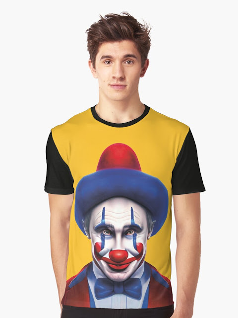 Vladimir Putin as a clown - parody t-shirt