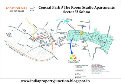 Central Park 3 The Room Studio Apartments Location Map