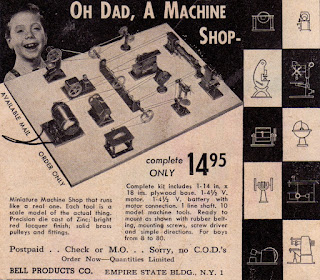 $14.95¢; 14.95; A Machine Shop-; Bell Products Co.; BPC; Brass; Crafting Items; Crafting Sets; Die Cast Toys; Diecast Toy Accessory; Empire State BLDG. NY 1; Empire State Building; Hobby Set; Mail Order; Miniature Machine Shop; Oh Dad; Plywood Base; Scale Model; Small Scale World; smallscaleworld.blogspot.com; Zinc;