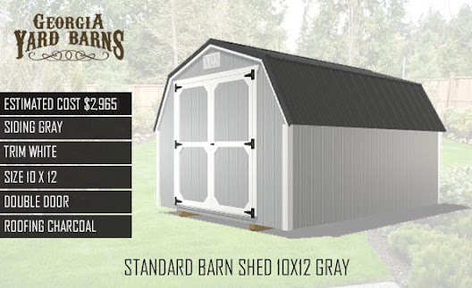 Standard Barn Shed 10 X 12 Gray