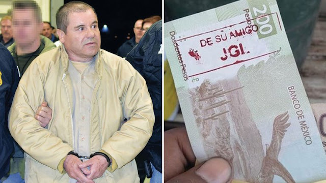 Con las inicial es de JGL, Joaquín Guzmán Loera El Chapo circulan billetes por todo el país y son validos