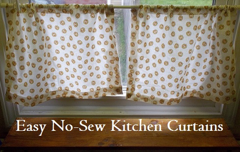 The Thriftiness Miss: Easy No-Sew Kitchen Curtains