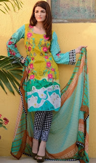 ZS Textiles Kalyan Lawn Designer Embroidered Collection 2016 