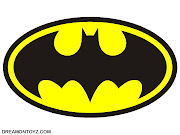 Classic black and yellow Batman logo wallpaper with white background