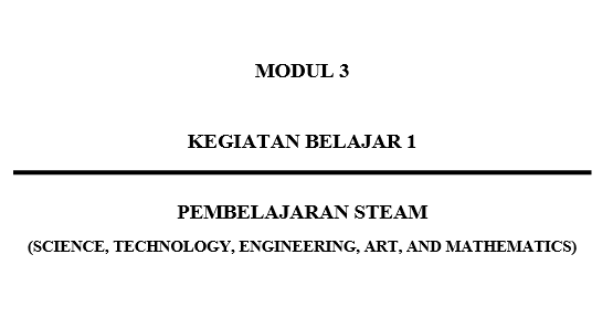 Tes Formatif KB 1 Modul 3 Pedagogik - Pembelajaran Steam (Science, Technology, Engineering, Art, And Mathematics)