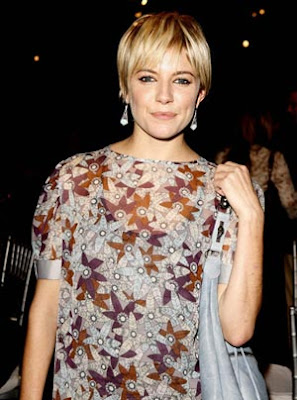 Celebrity short hairstyles Sienna Miller: A Boy Cut for a Boy Face