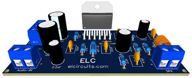 PCI Amplificador de Áudio Hi-Fi 68W  com CI LM3886 - fvml.com.br