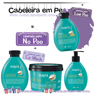 Shampoo (Low Poo), Condicionador, Máscara e Leave in (Liberados para No Poo) Cachos Naturais - Purità