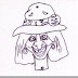 Halloween bruja articulada para colorear y montar