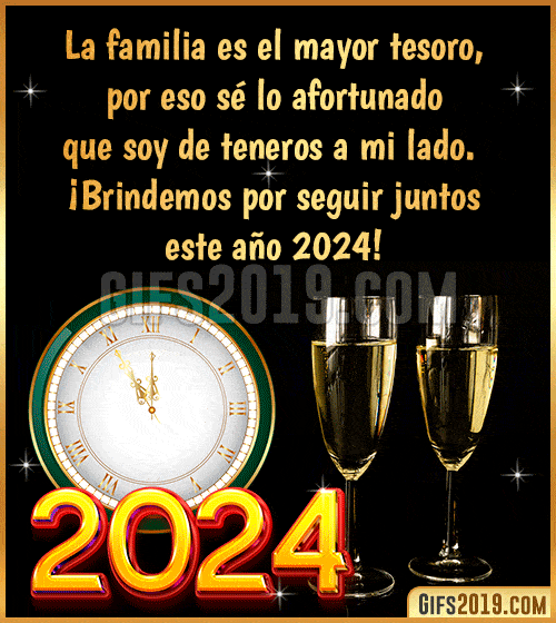 Deseos de año nuevo 2024 para familia