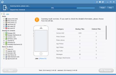 iphone data recovery crack app interface