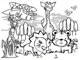 Cute Forest Animals For Coloring