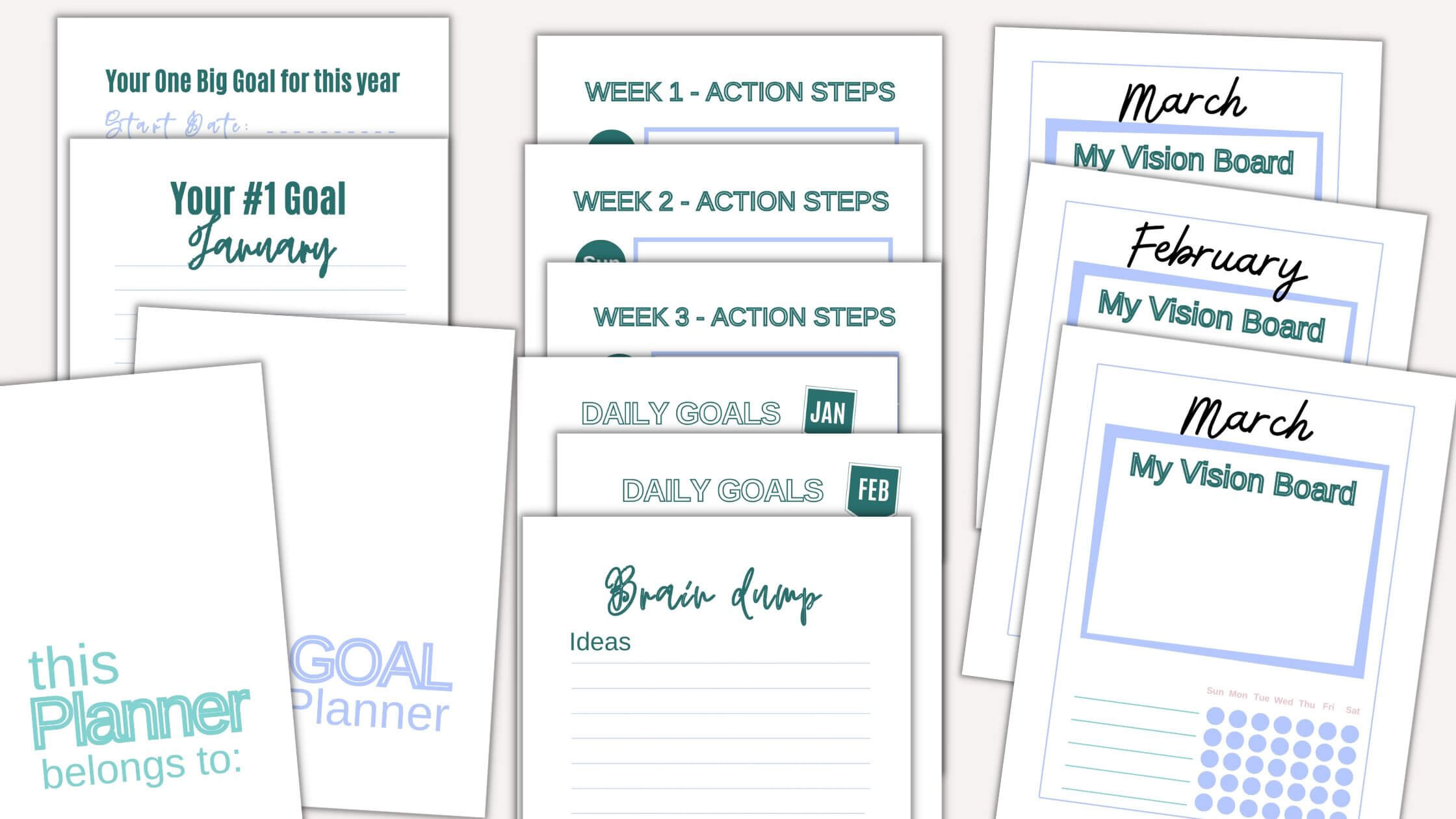 Canva Templates Goal Planner