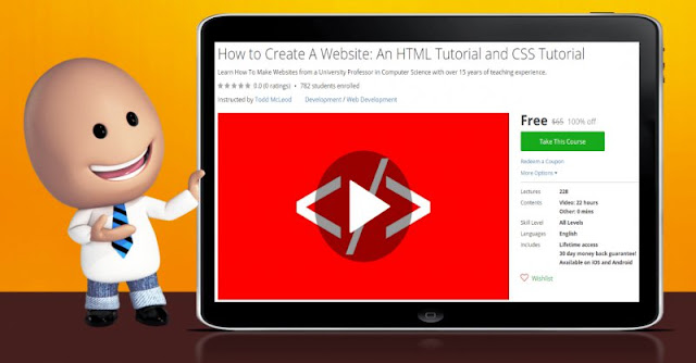 [100% Off] How to Create A Website: An HTML Tutorial and CSS Tutorial| Worth 65$