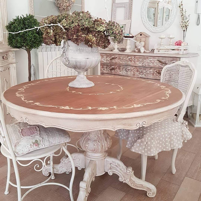 tavolo, shabby chic, legno, decora facile, casa facile, arredamento, soggiorno, chalkpaint