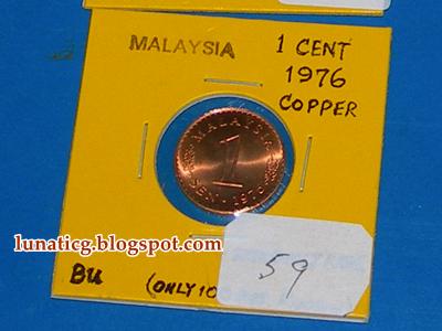 1 sen copper 1976