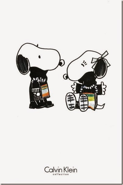 Peanuts X Metlife - Snoopy and Belle in Fashion by Calvin Klein collection