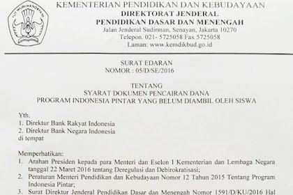 √ Syarat Pengambilan/Pencairan Kolektif Dana Bsm/Pip Tahun 2019, 2019,
Dan 2019 Yang Belum Diambil Oleh Siswa