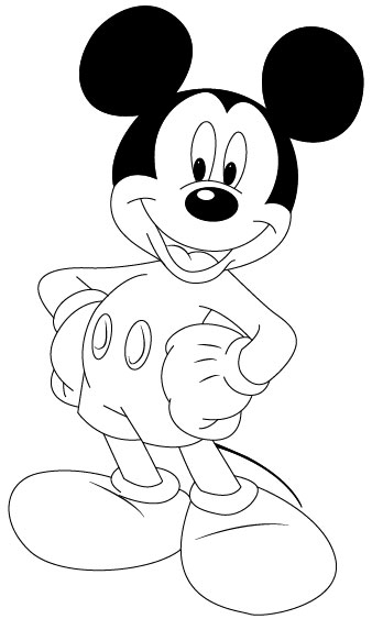  Siap Cetak Gambar Sketsa Mickey Mouse  Gambar Mewarnai