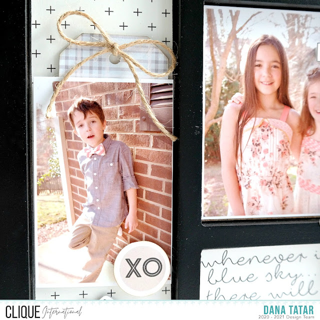 Easter Photo Decorated with Die-Cut Ephemera and Tag in a Shadow Box