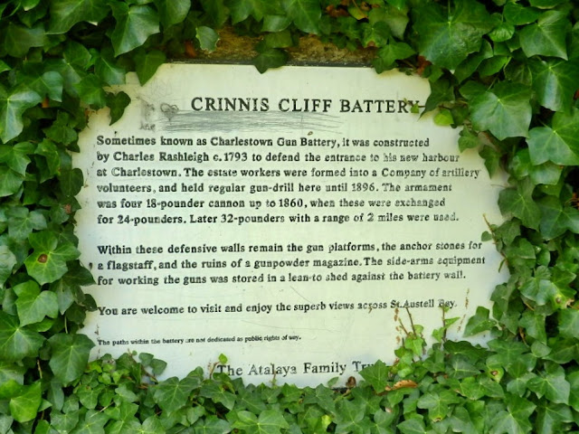 The Crinnis Cliff Battery, between Duporth and Charlestown, Cornwall