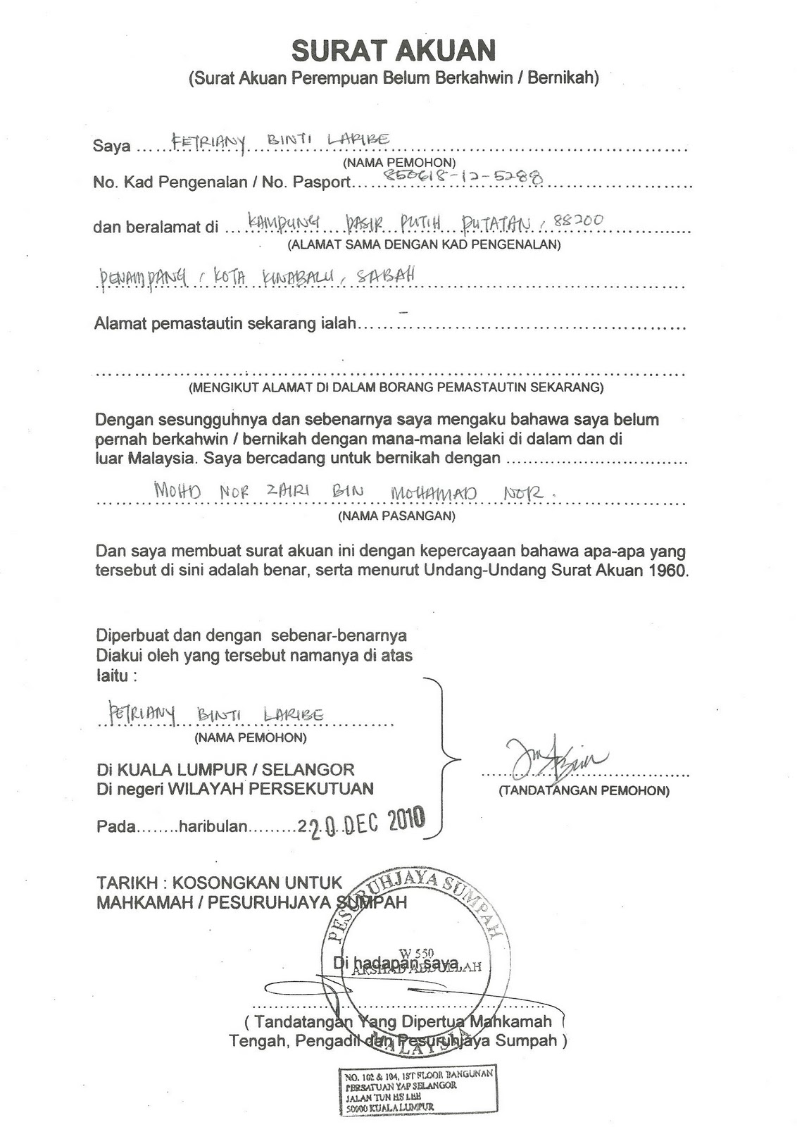 Contoh Surat Permohonan Ubahsuai Rumah Johor