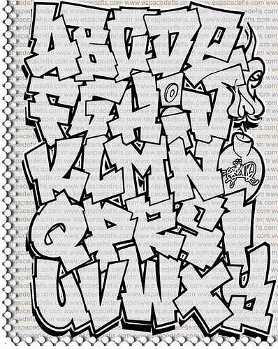 graffiti letters alphabet