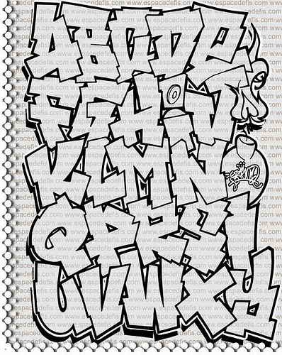 graffiti alphabet letters a-z