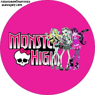 Monster High Free Printable Toppers. 