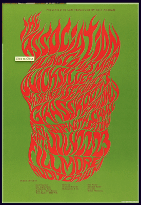 Cartel anunciador de concierto en el Filmore. Diseño de Wes Wilson.