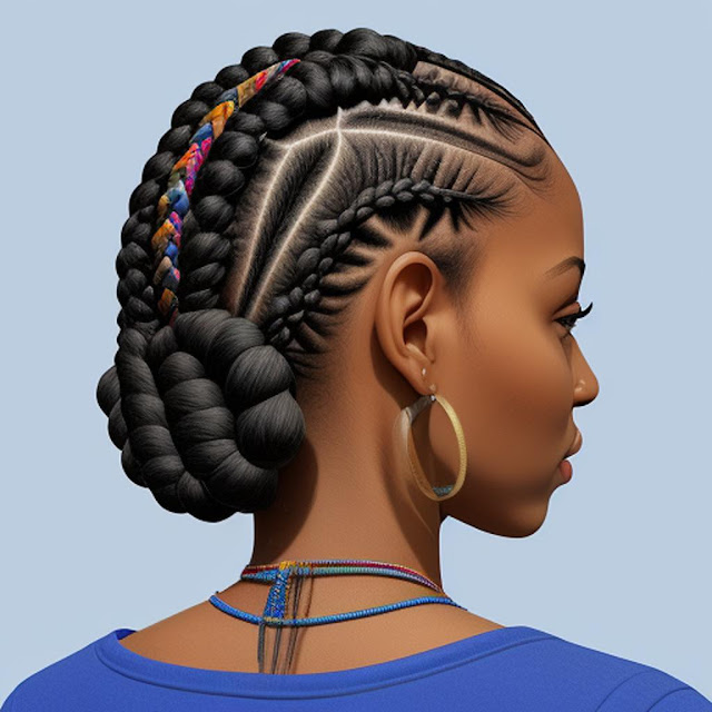 Fulani Braids, Fulani, Braids, Hairstyles, Curls, Ponytail, Side Part, With Beads