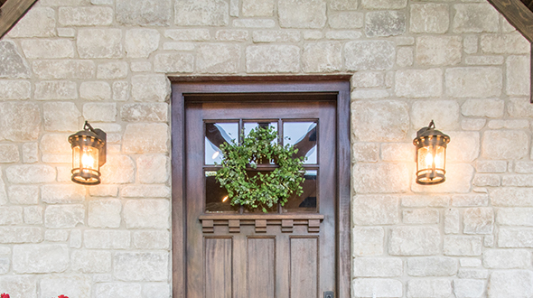 Landscape lighting can be placed in areas like doorways