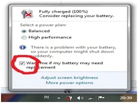 Tips dan Trik Mengatasi dan Menghilangkan “Consider Replacing Battrey” Pada Windows 7