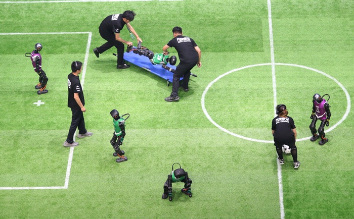 Robo-Goal Getters China Kicks Off the First Ever Fully Autonomous AI Robot Football Match!