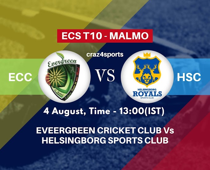 ECC VS HSC Dream11 prediction | EVEERGREEN CRICKET CLUB Vs HELSINGBORG SPORTS CLUB | Dream11 ECS T10 MALMO | Top picks | Players stats | Pitch Report | Dream Team