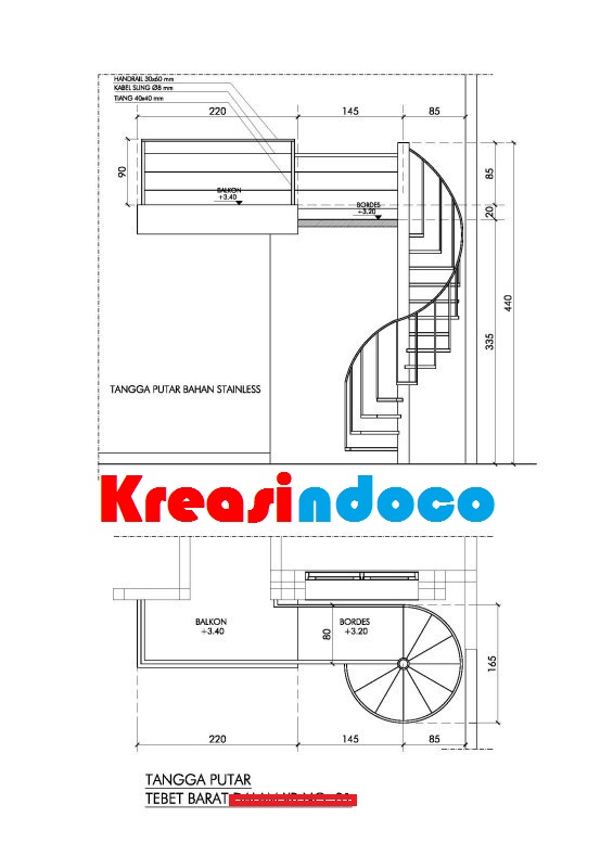 Jasa Pembuatan Tangga  Putar  Stainless Jakarta Selatan